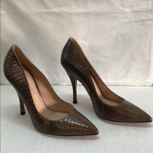 PALTER DELISO BROWN LIZARD PUMPS